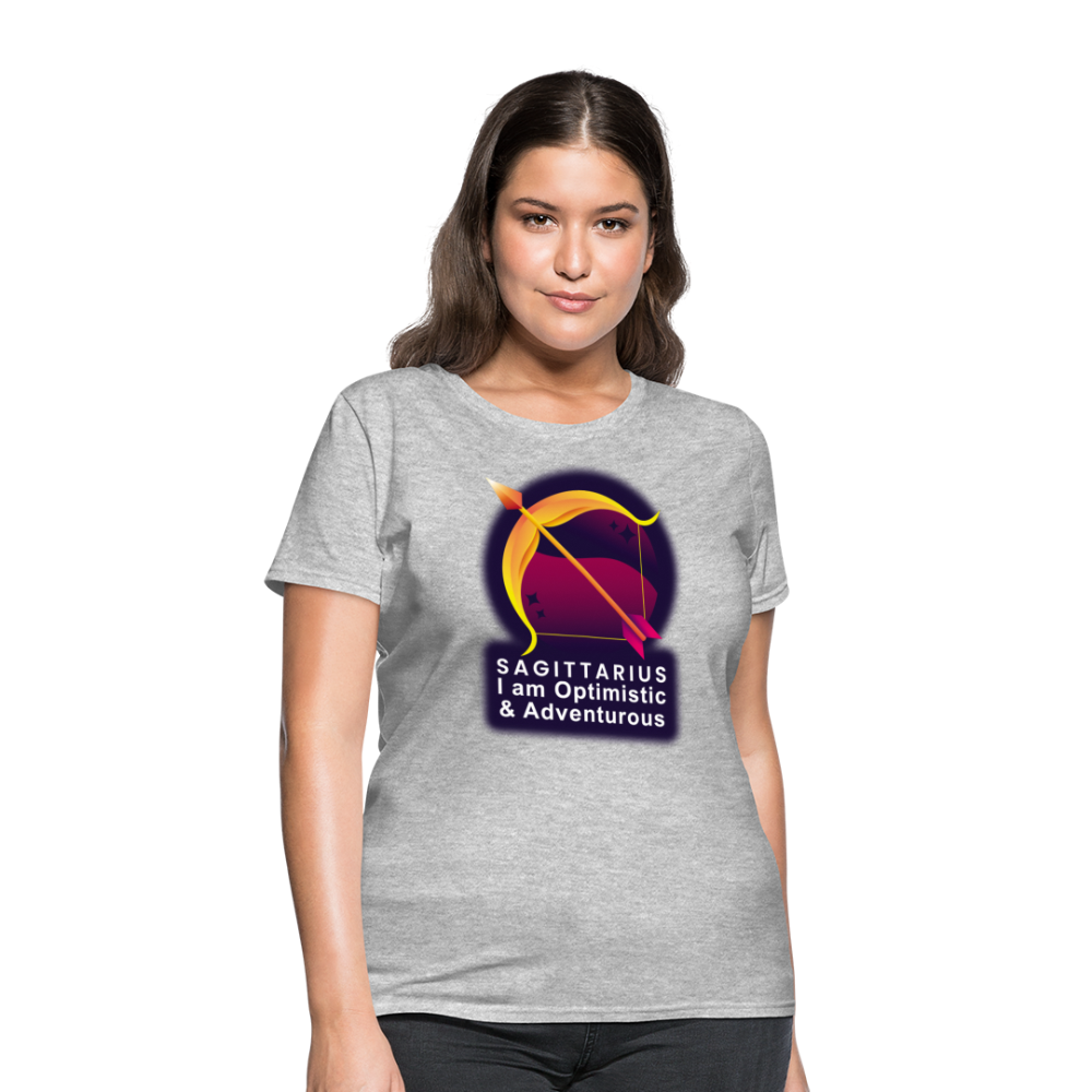 Women's Glow Sagittarius T-Shirt - heather gray