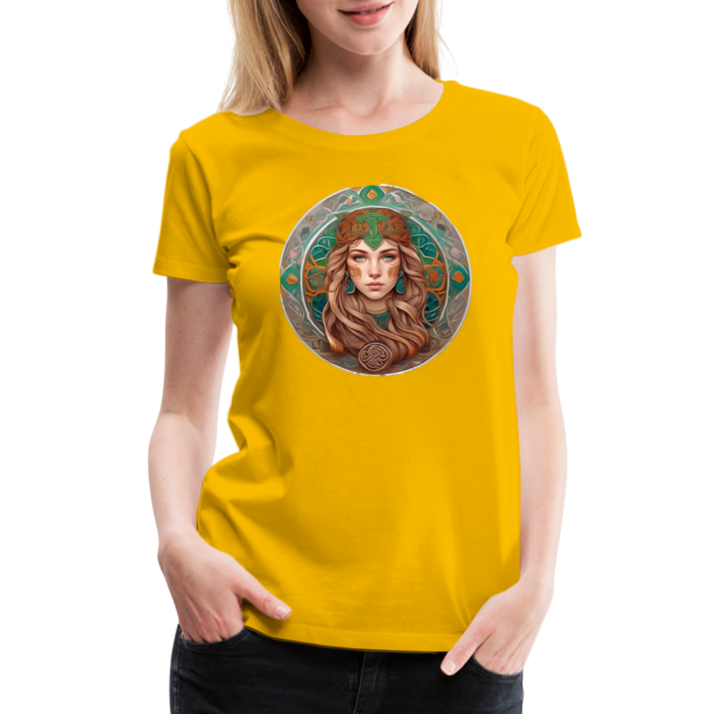 Women’s Mythical Virgo Premium T-Shirt - sun yellow