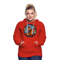 Thumbnail for Women’s Mosaic Sagittarius Premium Hoodie - red