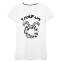 Thumbnail for Women's Power Words Taurus Premium T-Shirt - white