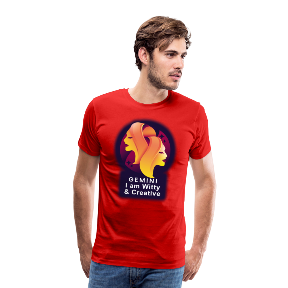 Men's Glow Gemini Premium T-Shirt - red