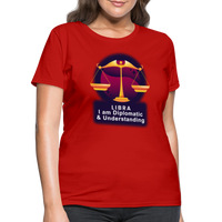 Thumbnail for Women's Glow Libra T-Shirt - red