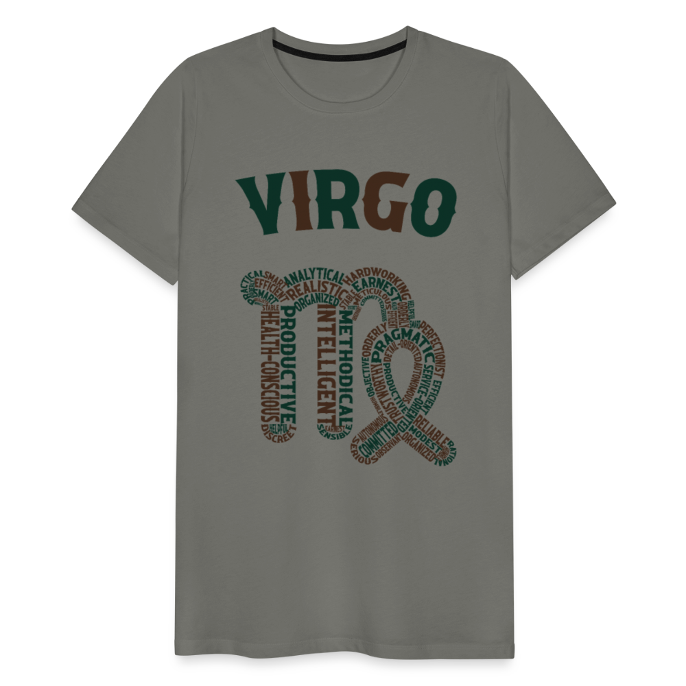 Men's Power Words Virgo Premium T-Shirt - asphalt gray