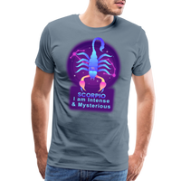 Thumbnail for Men's Neon Scorpio Premium T-Shirt - steel blue