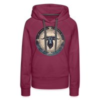 Thumbnail for Women’s Mythical Taurus Premium Hoodie - burgundy