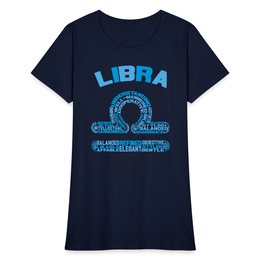 Women's Power Words Libra T-Shirt - navy