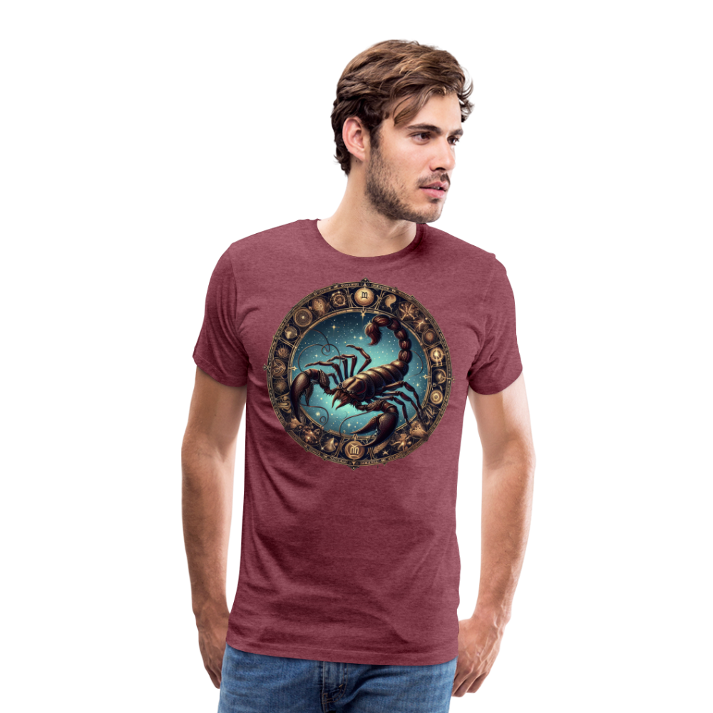 Men's Mythical Scorpio Premium T-Shirt - heather burgundy