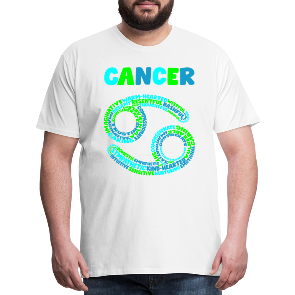 Men's Power Words Cancer Premium T-Shirt - white