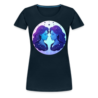 Thumbnail for Women’s Magic Gemini Premium T-Shirt - deep navy