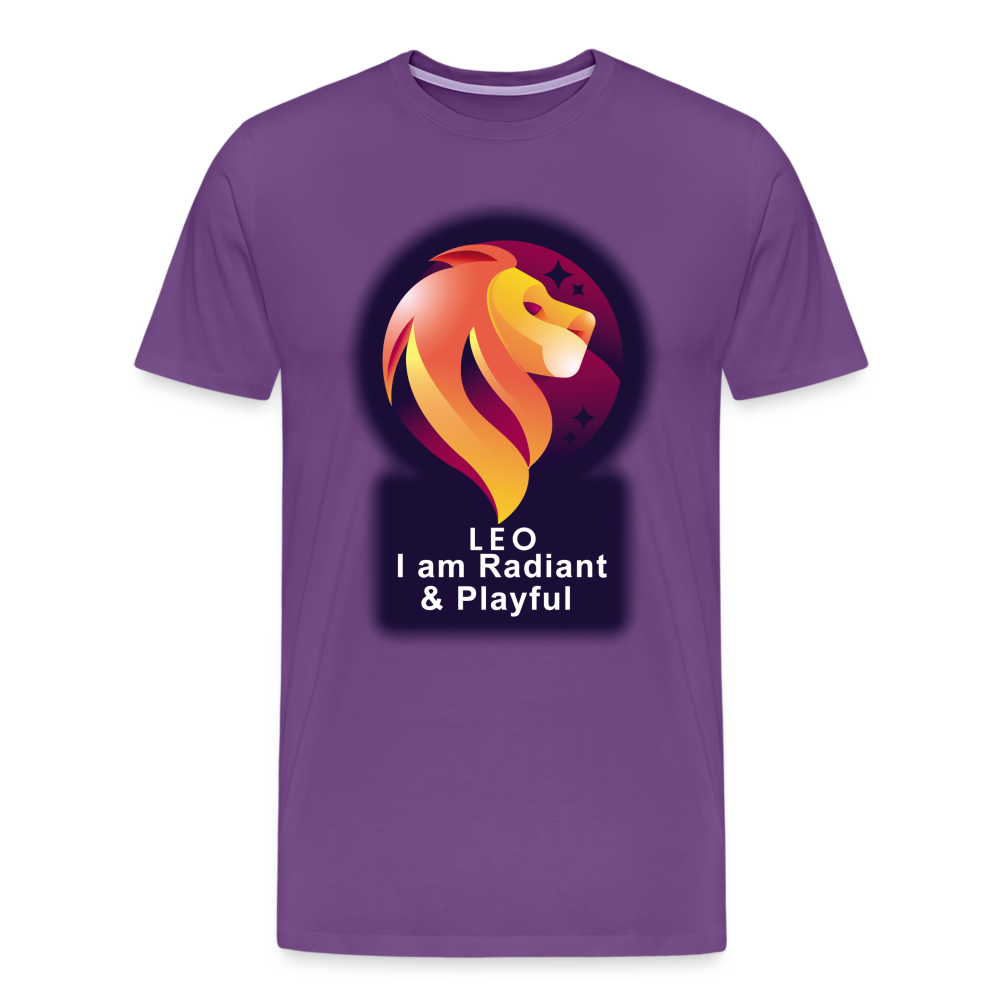 Men's Glow Leo Premium T-Shirt - purple