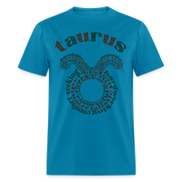 Thumbnail for Men's Power Words Taurus Classic T-Shirt - turquoise