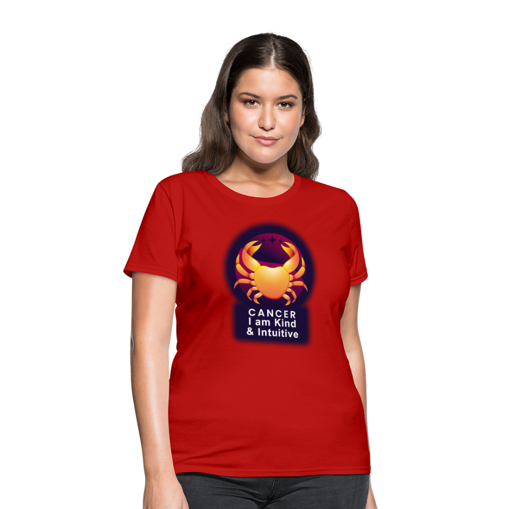 Women's Glow Cancer T-Shirt - red