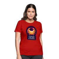 Thumbnail for Women's Glow Cancer T-Shirt - red