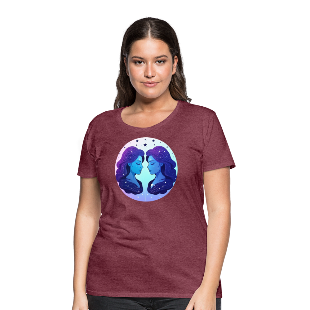 Women’s Magic Gemini Premium T-Shirt - heather burgundy