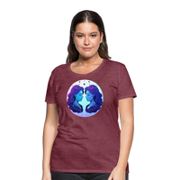 Thumbnail for Women’s Magic Gemini Premium T-Shirt - heather burgundy