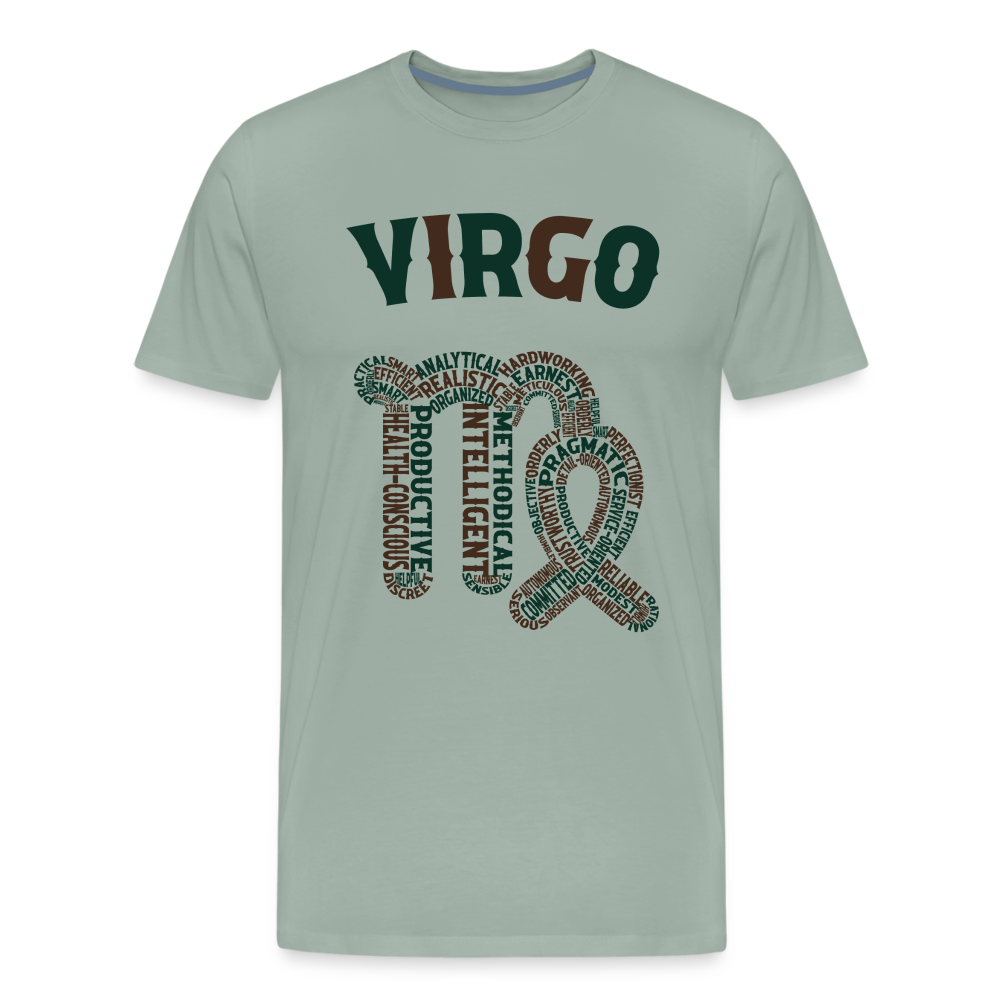 Men's Power Words Virgo Premium T-Shirt - steel green