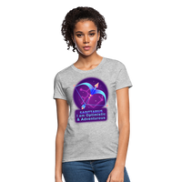 Thumbnail for Women's Neon Sagittarius T-Shirt - heather gray