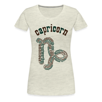 Thumbnail for Women's Power Words Capricorn Premium T-Shirt - heather oatmeal