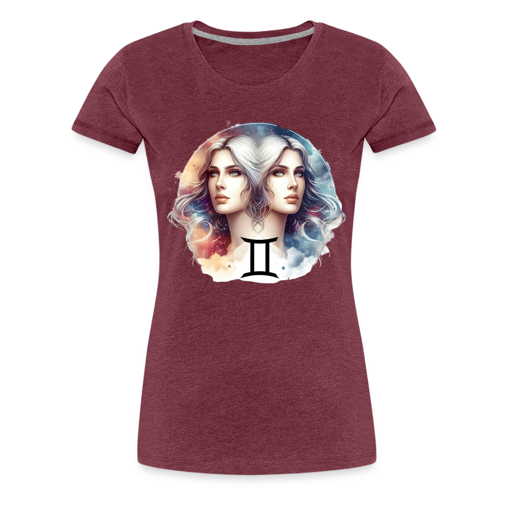 Women’s Mythical Gemini Premium T-Shirt - heather burgundy