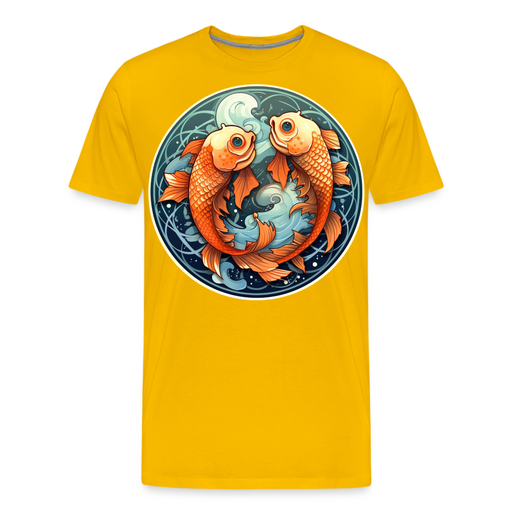 Men's Symbol Pisces Premium T-Shirt - sun yellow