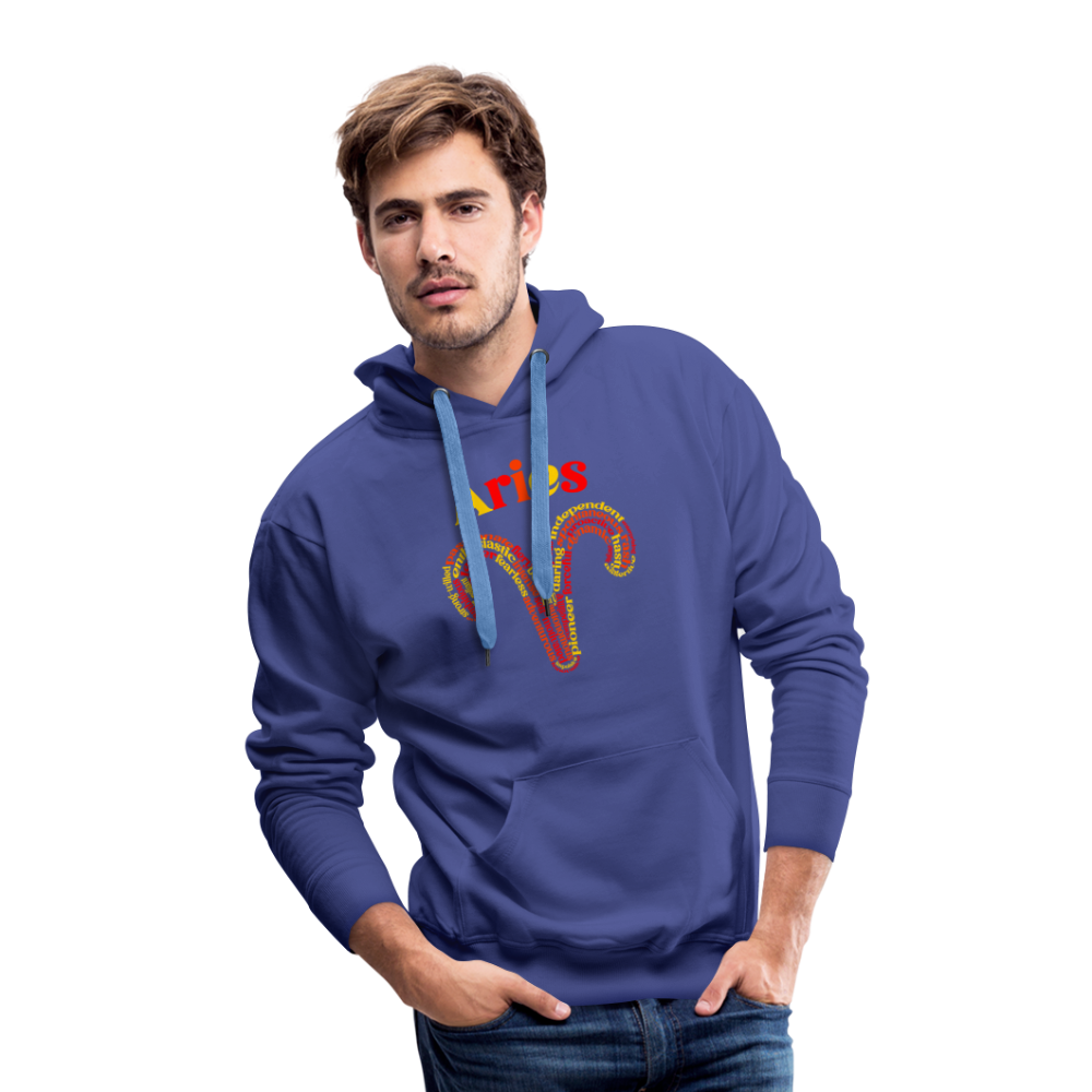 Men's Power Words Aries Premium Hoodie - royal blue