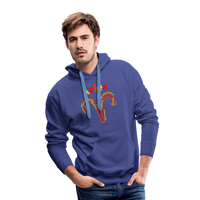 Thumbnail for Men's Power Words Aries Premium Hoodie - royal blue