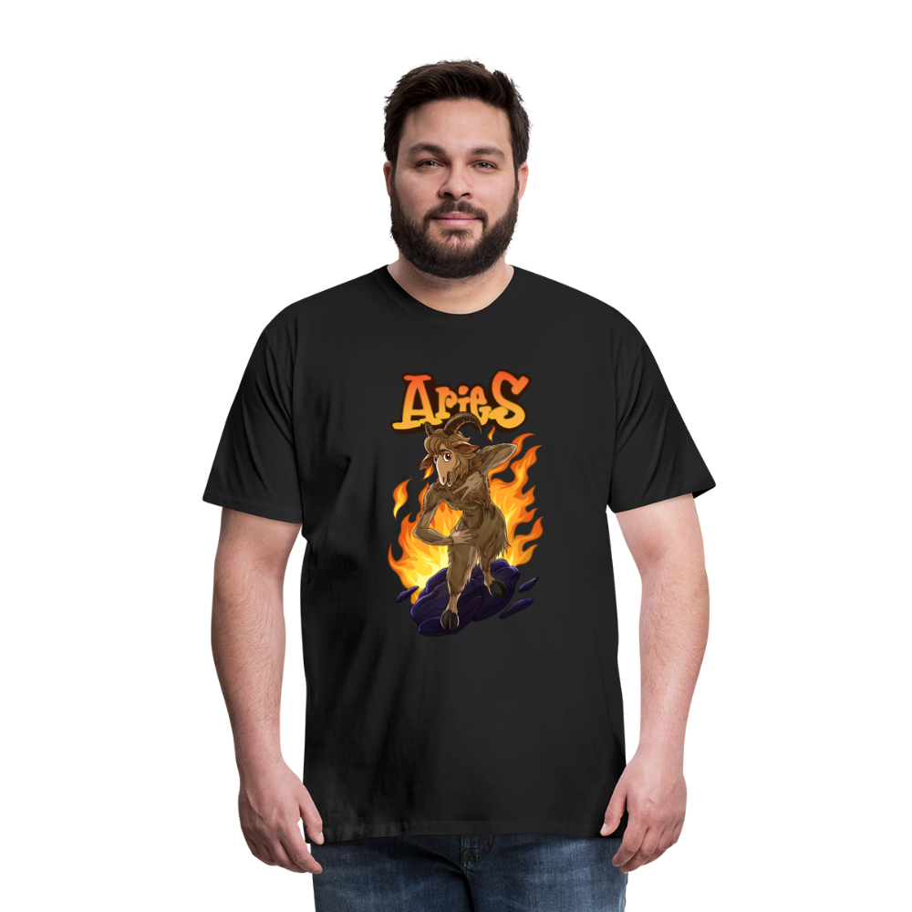 Men's Fiery Aries Premium T-Shirt - black