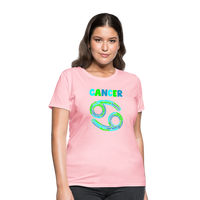 Thumbnail for Women's Power Words Cancer T-Shirt - pink