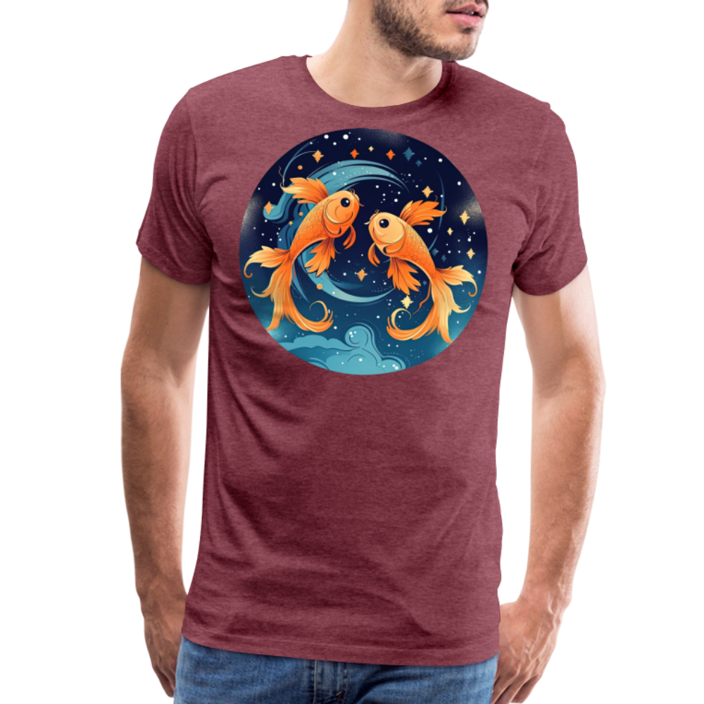 Men's Magic Pisces Premium T-Shirt - heather burgundy