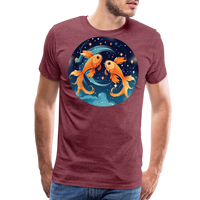 Thumbnail for Men's Magic Pisces Premium T-Shirt - heather burgundy