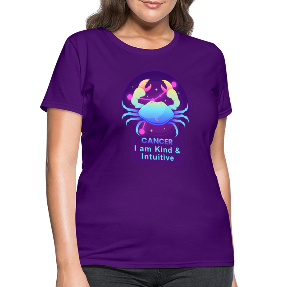 Women's Neon Cancer T-Shirt - purple