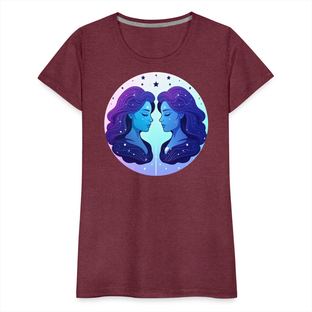 Women’s Magic Gemini Premium T-Shirt - heather burgundy