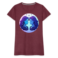 Thumbnail for Women’s Magic Gemini Premium T-Shirt - heather burgundy