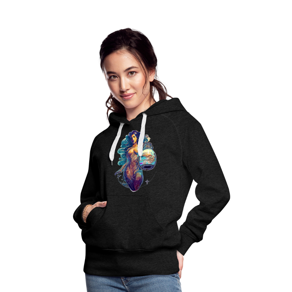 Women’s Mythical Aquarius Premium Hoodie - charcoal grey