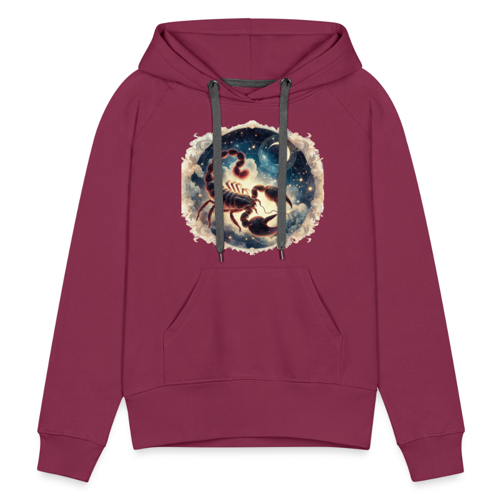 Women’s Mythical Scorpio Premium Hoodie - burgundy