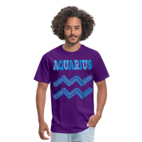 Thumbnail for Men's Power Words Aquarius Classic T-Shirt - purple