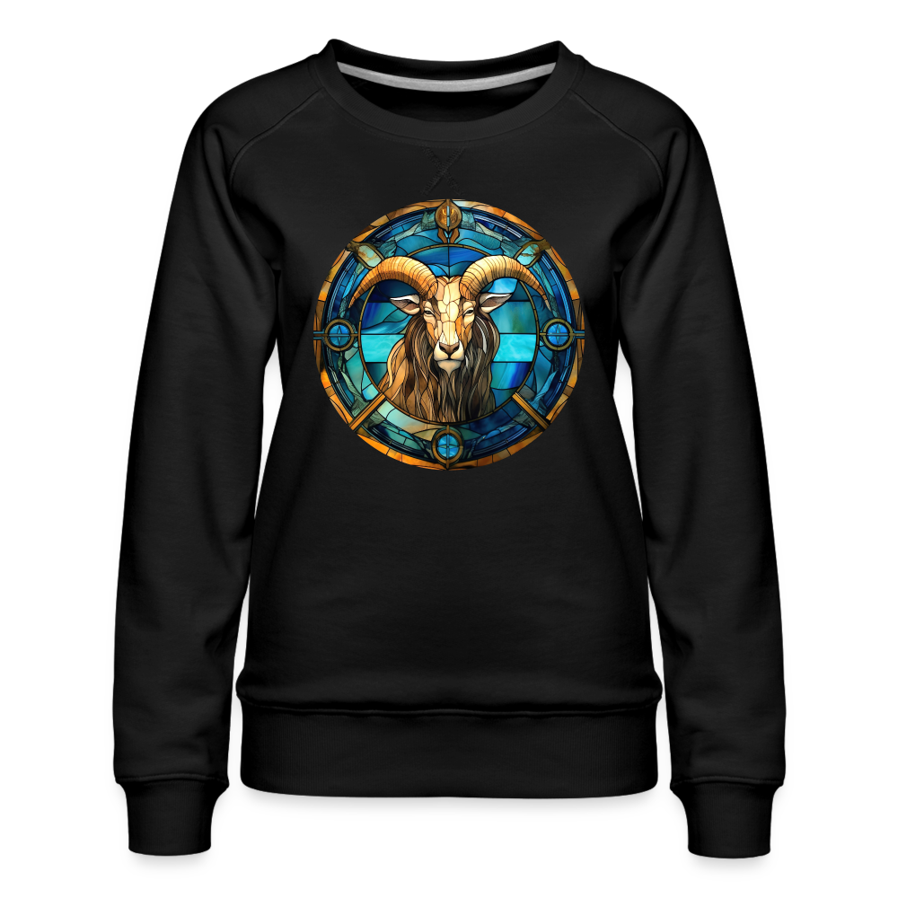 Women’s Mosaic Capricorn Premium Sweatshirt - black