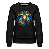 Thumbnail for Women’s Mosaic Capricorn Premium Sweatshirt - black