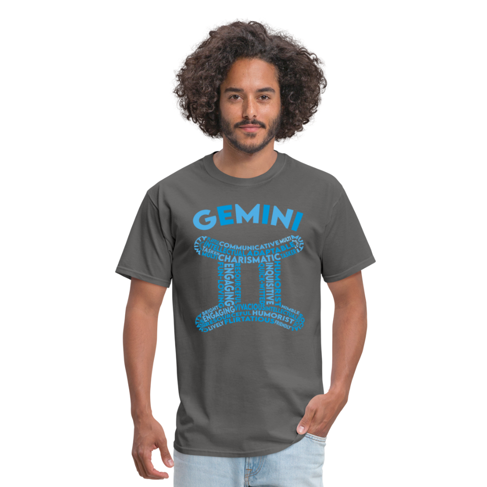 Men's Power Words Gemini Classic T-Shirt - charcoal