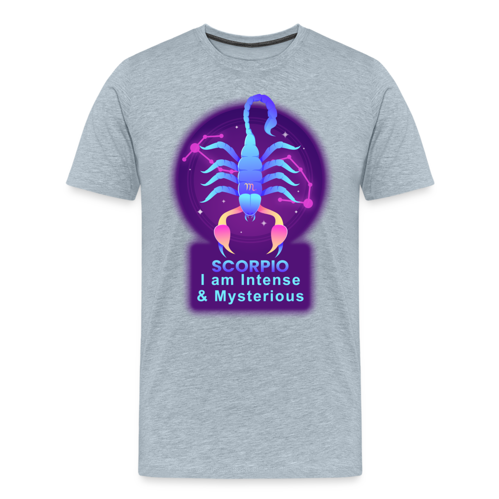 Men's Neon Scorpio Premium T-Shirt - heather ice blue