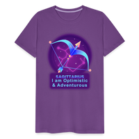 Thumbnail for Men's Neon Sagittarius Premium T-Shirt - purple