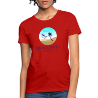 Thumbnail for Women's Dragonfly Oasis V.1 Capricorn T-Shirt - red