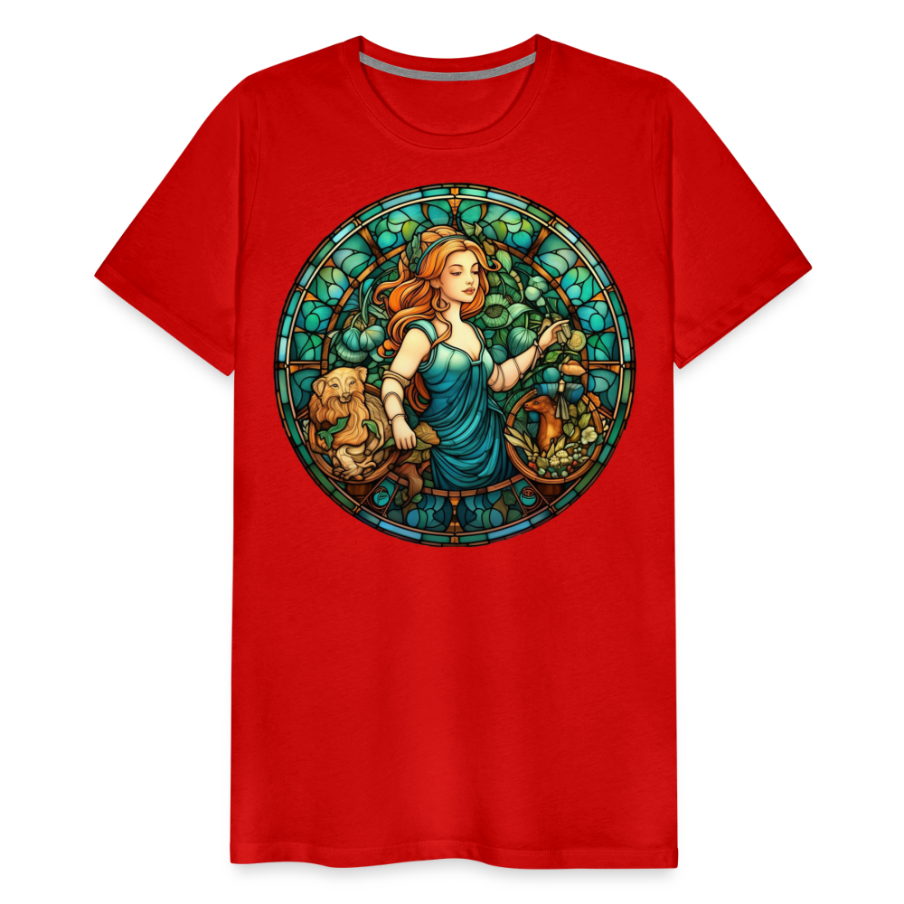 Men's Mosaic Virgo Premium T-Shirt - red