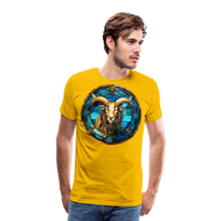 Thumbnail for Men's Mosaic Capricorn Premium T-Shirt - sun yellow