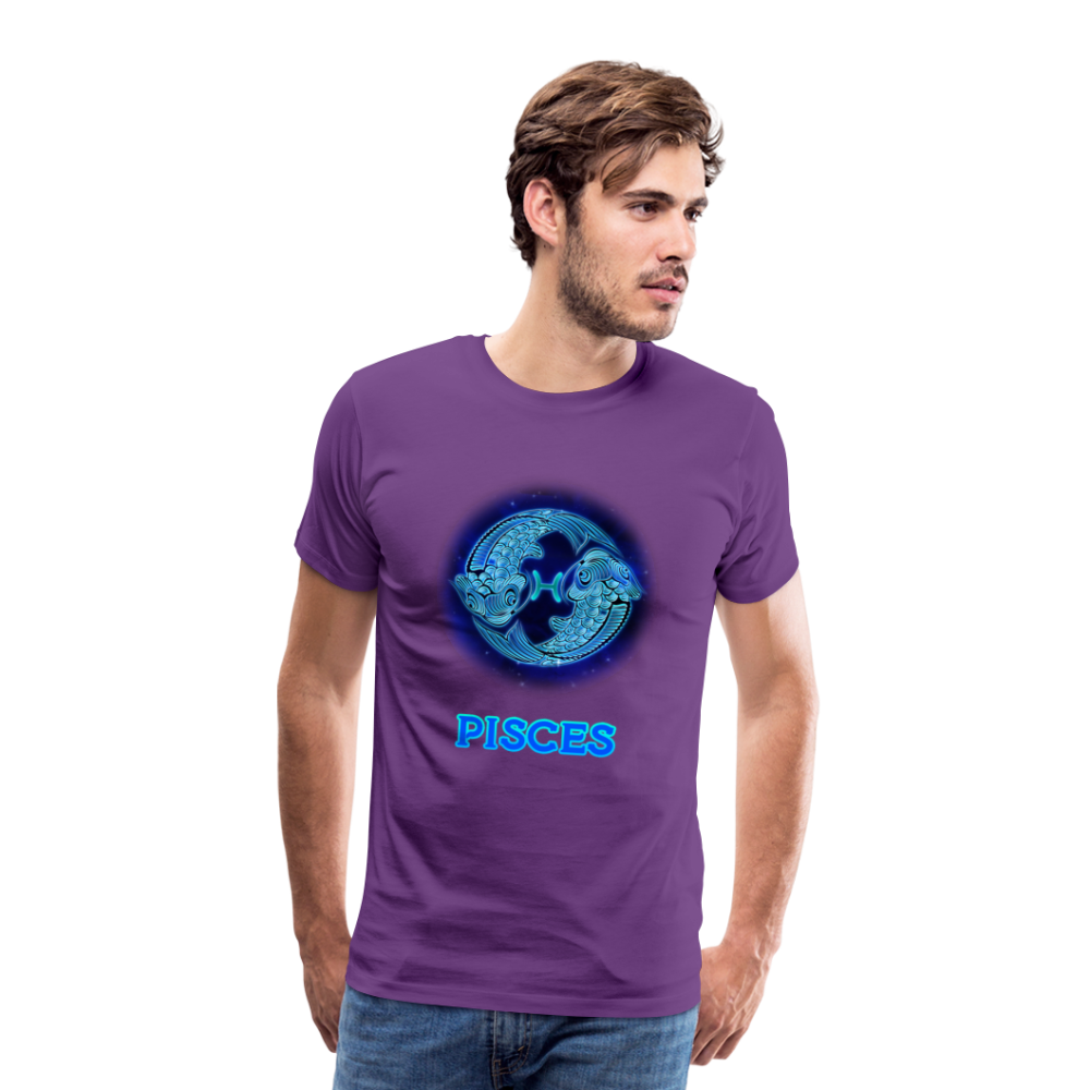 Men's Pisces Premium T-Shirt - purple