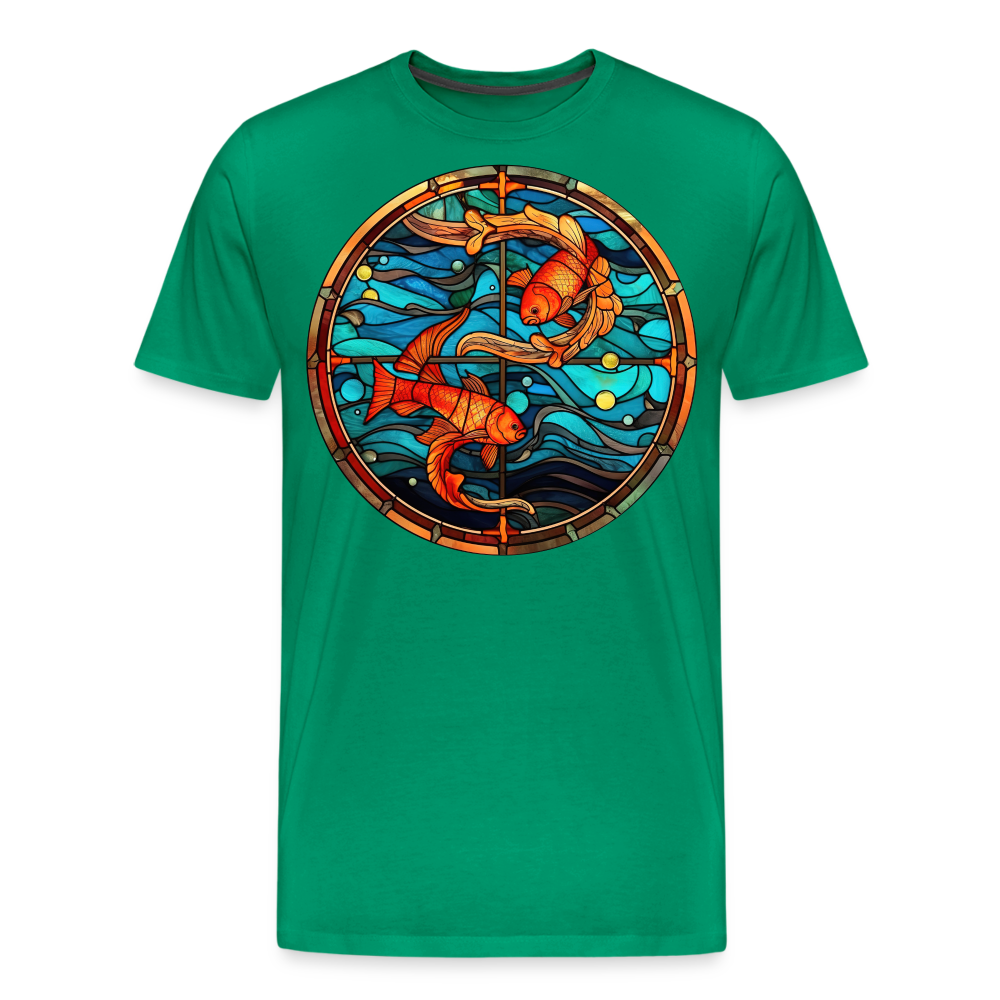 Men's Mosaic Pisces Premium T-Shirt - kelly green