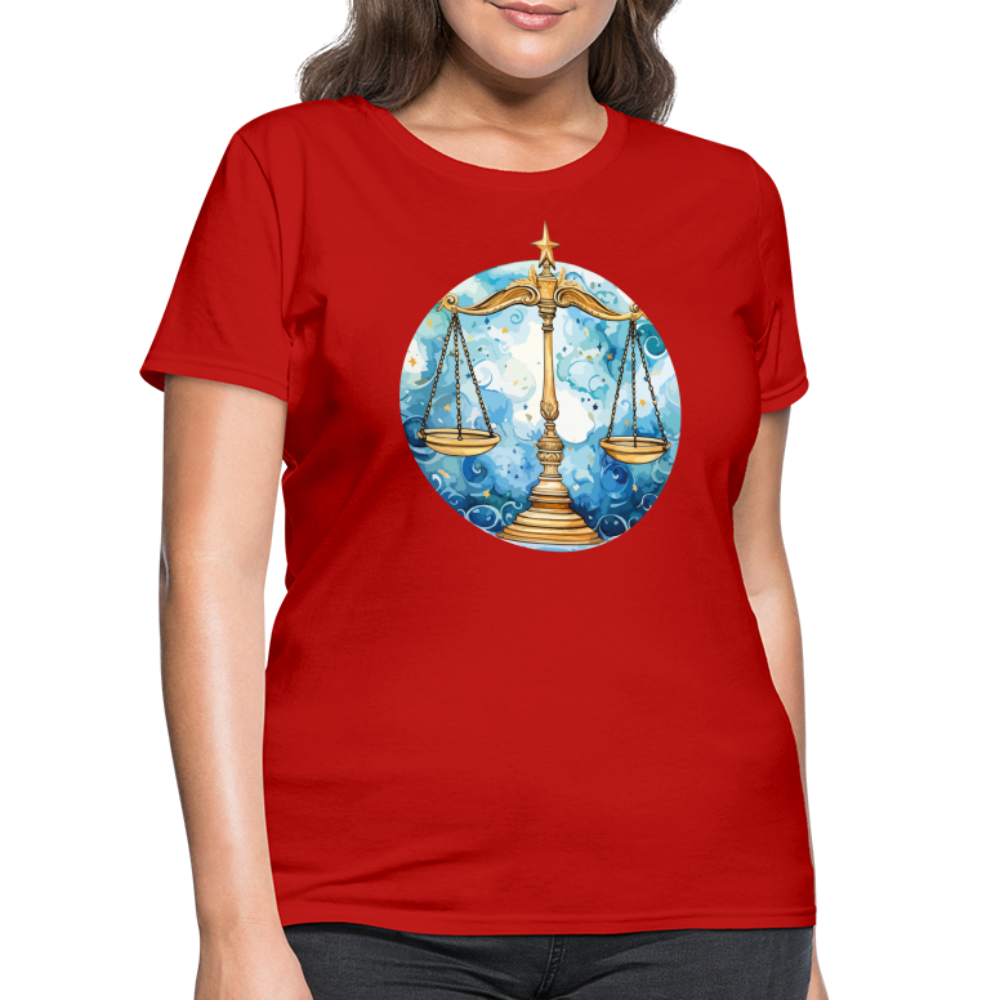 Women's Mythical Libra T-Shirt - red