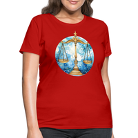 Thumbnail for Women's Mythical Libra T-Shirt - red