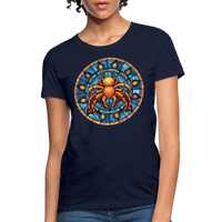 Thumbnail for Women's Mosaic Cancer T-Shirt - navy