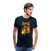 Thumbnail for Men's Fiery Aries Premium T-Shirt - deep navy